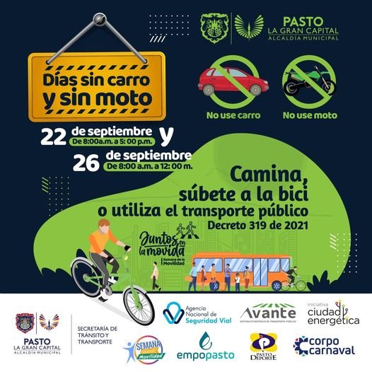 Día sin carro y sin moto en Pasto - Noticias de Colombia