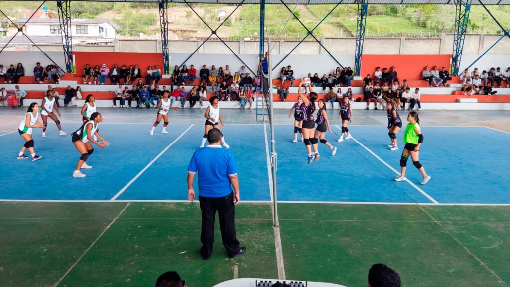 Partido de voleibol femenino