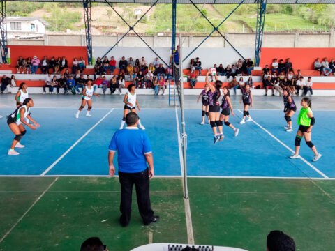 Partido de voleibol femenino