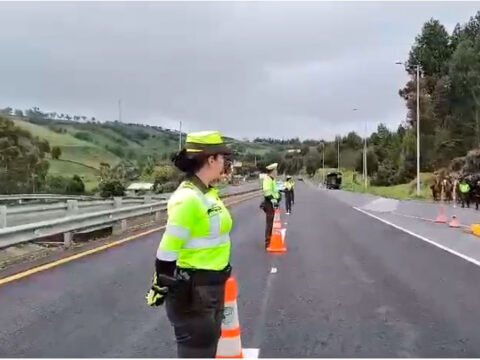 Controles de la Policía en las vías de Nariño