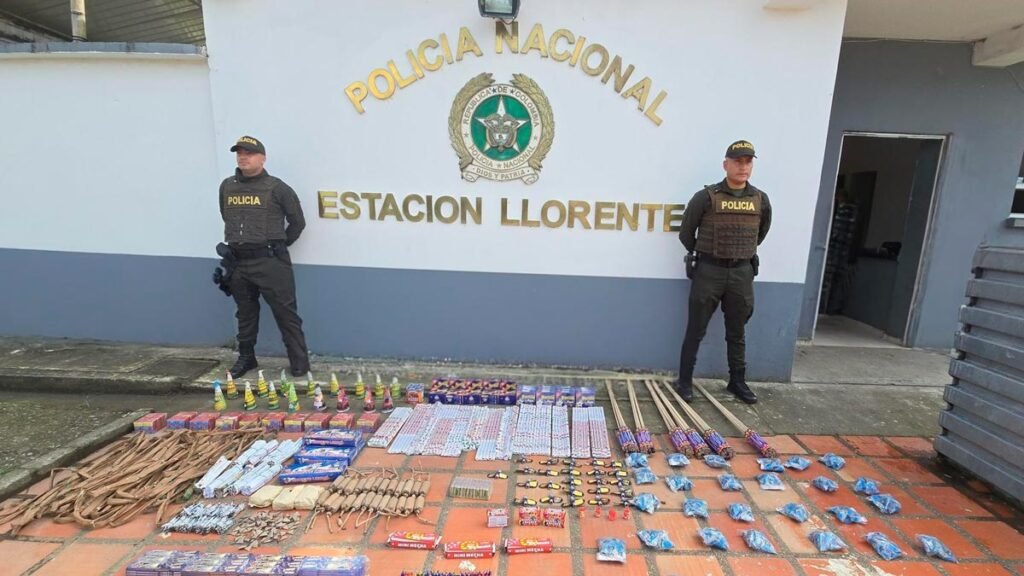 Pólvora decomisada en Llorente, Tumaco