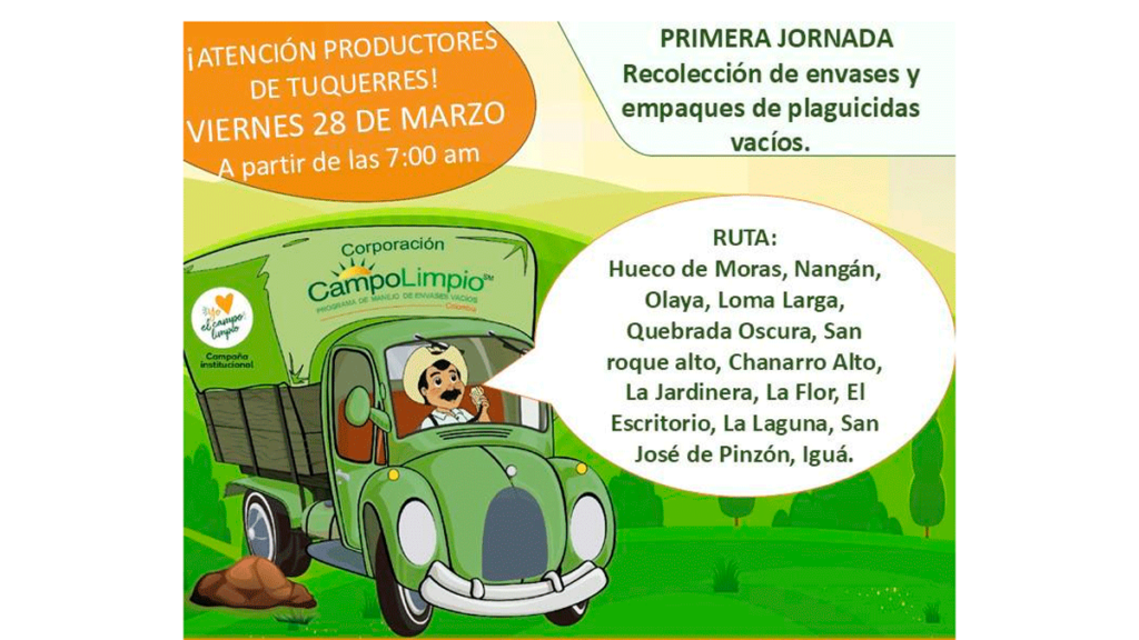 Jornada de recolección de envases de agroquímicos en Túquerres