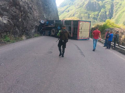 Accidente en la vía Panamericana, sector Juanambú