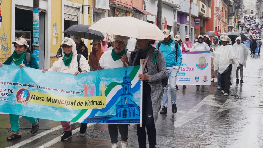 Manifestación en Pasto de la víctimas del conflicto armado