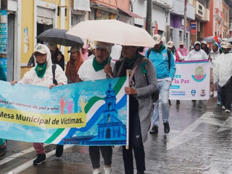 Manifestación en Pasto de la víctimas del conflicto armado