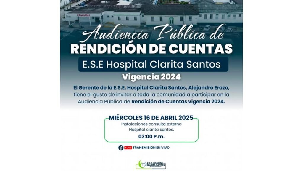 Acto de rendición de cuentas del Hospital Clarita Santos de Sandoná