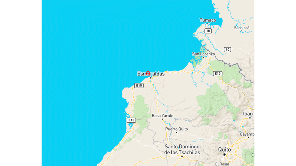 Terremoto con epicentro en Esmeraldas, Ecuador