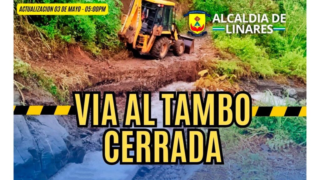 Cerrada la vía Linares - El Tambo