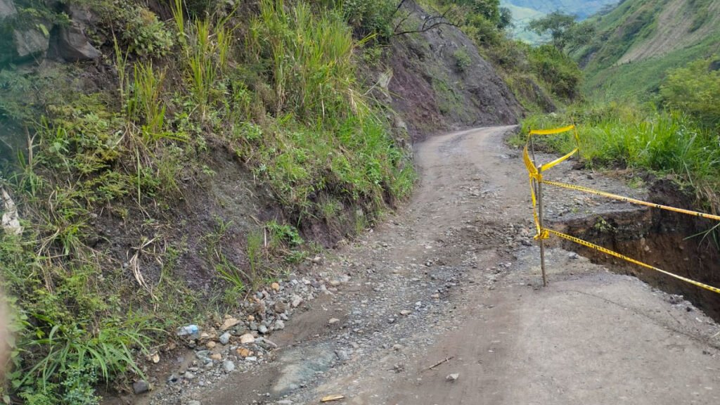 Pérdida de banca en vía Ancuya - Sandoná