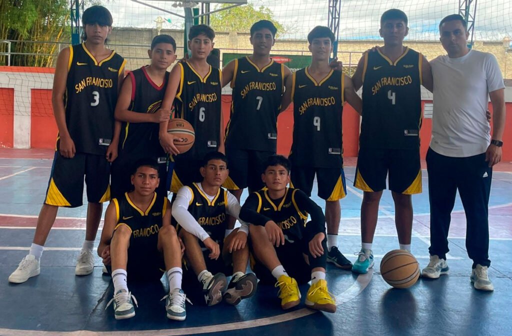 Equipo de baloncesto masculino juvenil del colegio Fátima de Sandoná