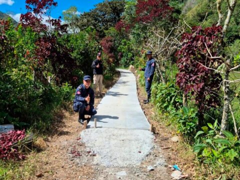 Construyen placa huella en Mallama, Nariño