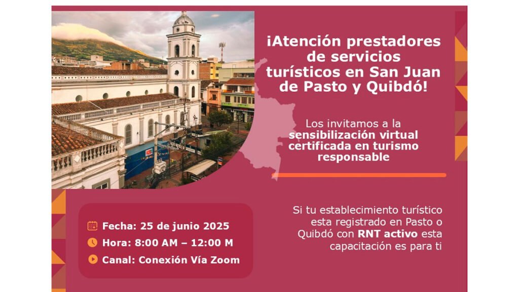 Convocatoria del Ministerio de Comercio para fortalecer el turismo en Pasto