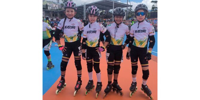 Patinadoras de Sandoná en el panamericano de Envigado