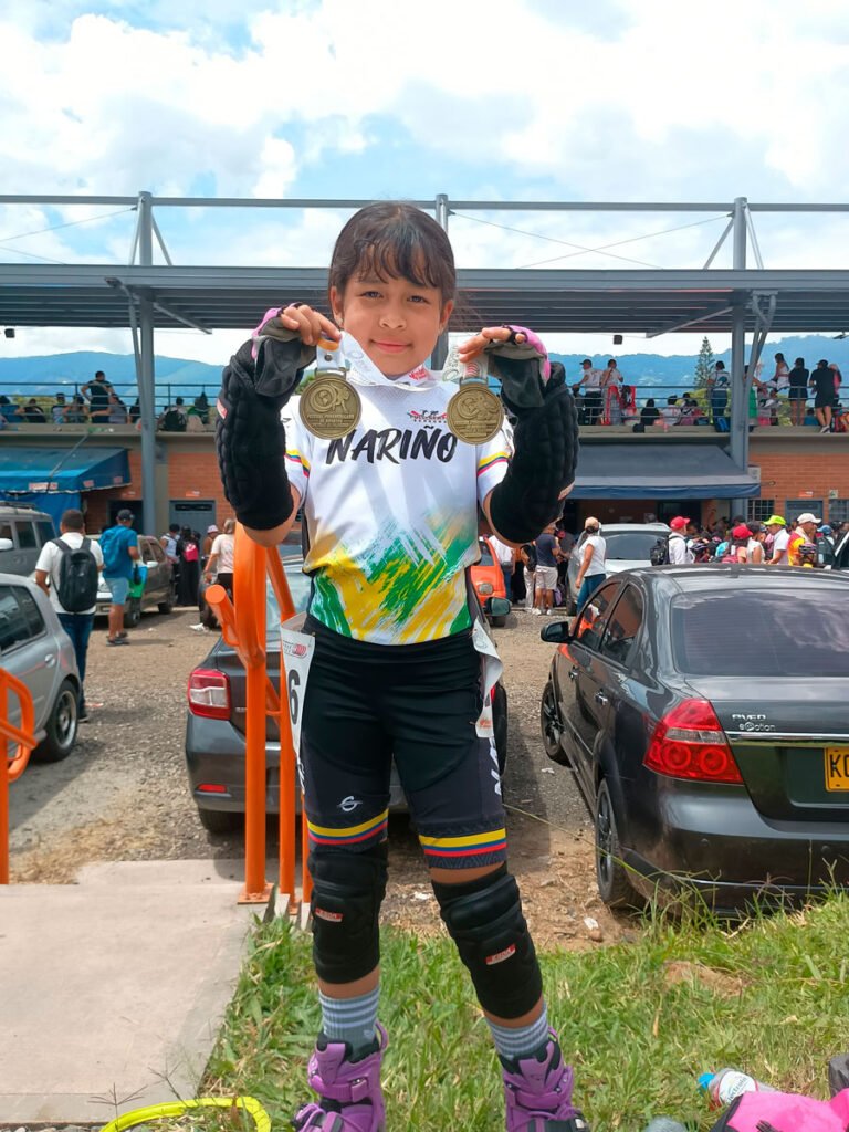 Patinadoras de Sandoná en el panamericano de Envigado