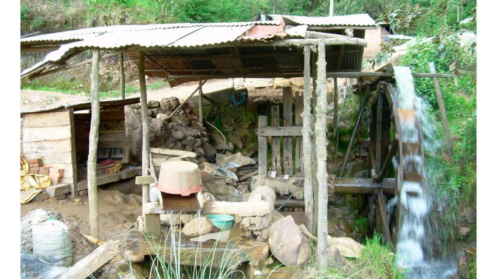 Máquina artesanal para procesar oro