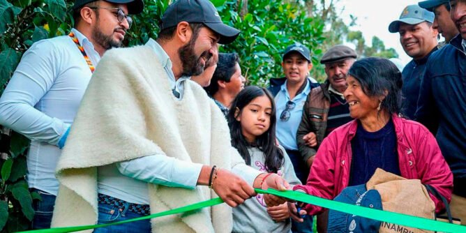 Inauguración distrito de riego en Sapuyes, Nariño