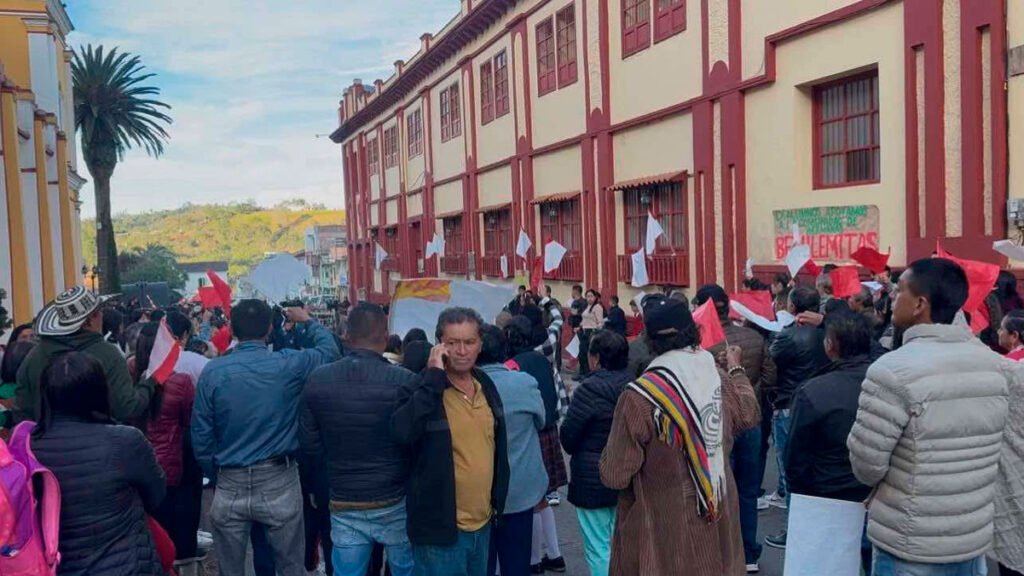 Manifestación por salida de las Bethlemitas de El Tambo, Nariño