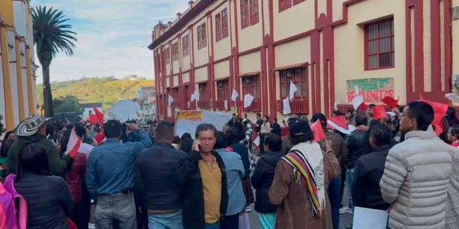 Manifestación por salida de las Bethlemitas de El Tambo, Nariño