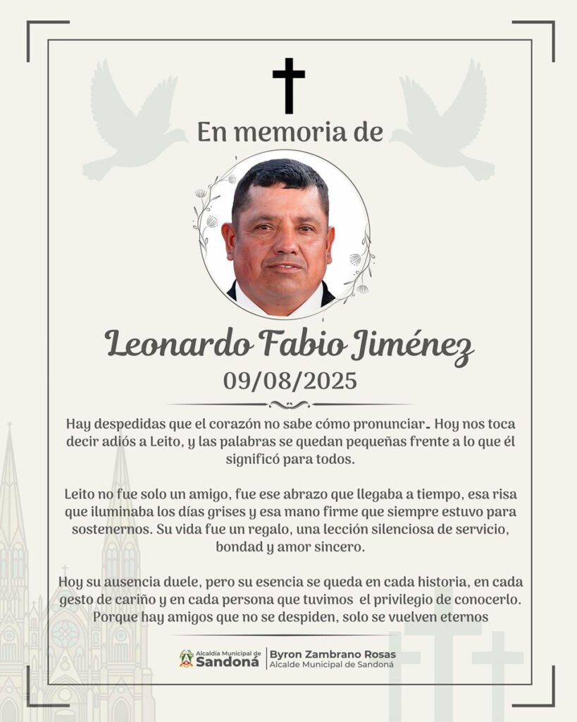 Pesar por la muerte de Leito