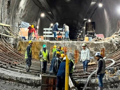 Trabajos en el túnel de Daza