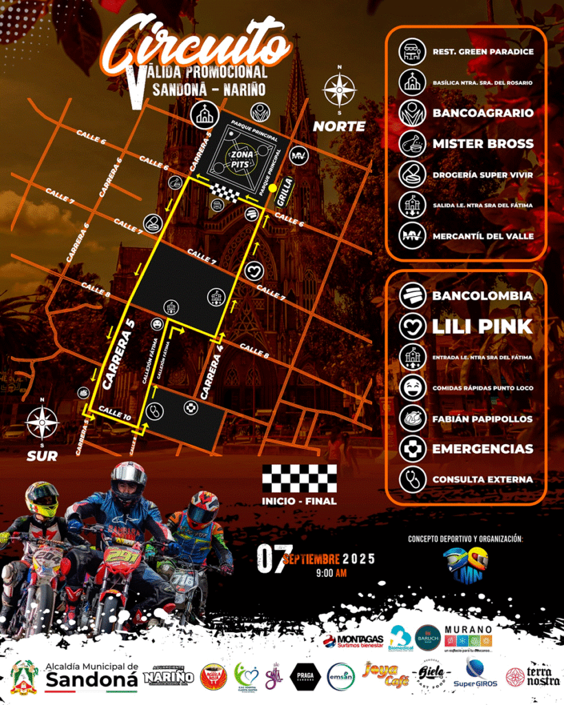 Circuito Motovelocidad en Sandoná