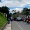 Bloqueo de la vía Panamericana en el sector de El Criadero, Santa Rosa