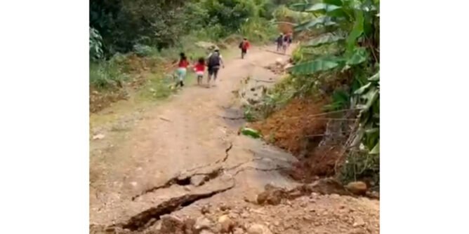 Deslizamiento en la vereda Arrayanal, Santacruz