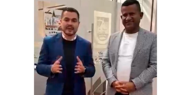 Diputado Cristian Díaz y gobernador Luis Alfonso Escobar