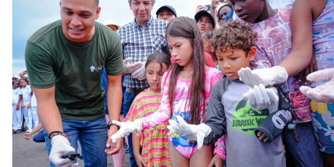 Liberación de tortugas marinas en Tumaco