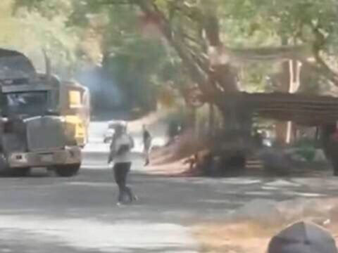 Retén ilegal en el Patía, Cauca