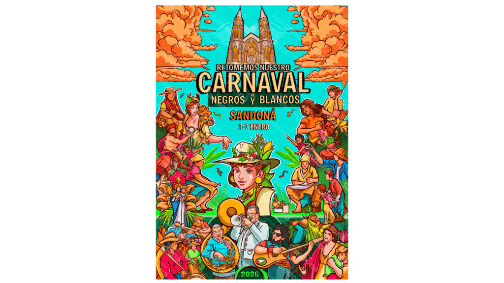 Afiche ganador del concurso de afiche del carnaval sandoneño