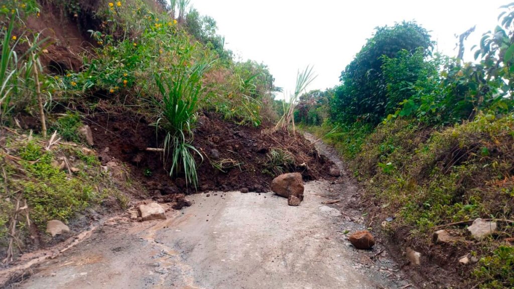 Deslizamiento en el sector de La Roca, Sandoná