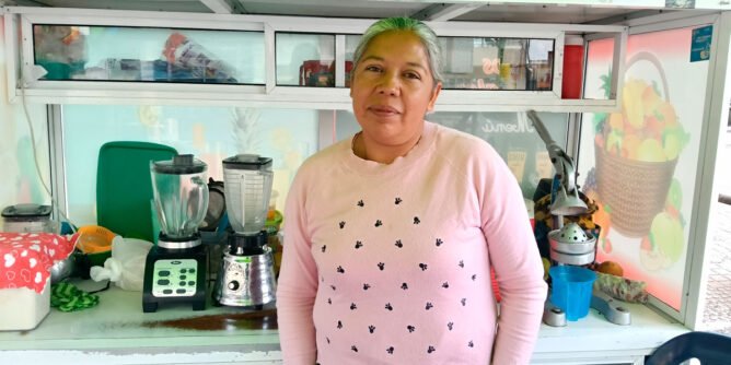 Nora David, vendedora del parque