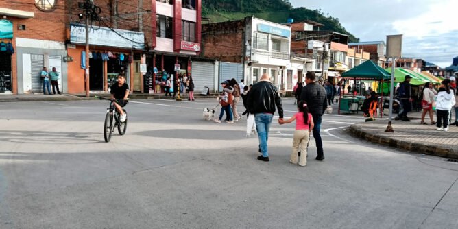 Peatonalización del parque de Sandoná