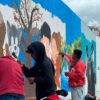 Pintura de mural en la Comuna 5 de Pasto