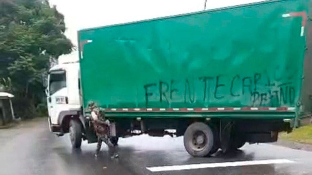 Retén ilegal en Rosas, Cauca