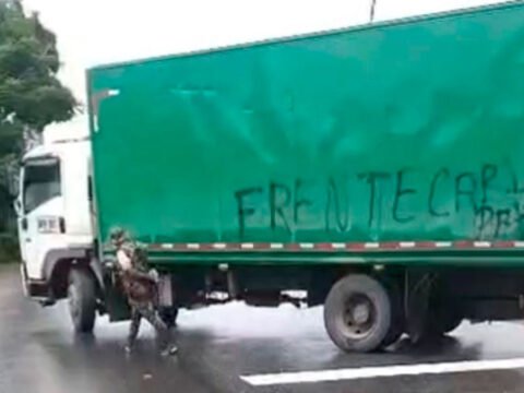 Retén ilegal en Rosas, Cauca