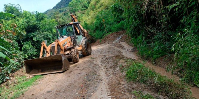 Vía en la vereda Sánchez, Policarpa, Nariño