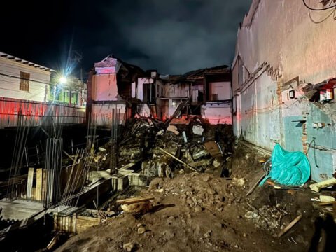 Colapso de una vivienda en el barrio Obrero de Pasto