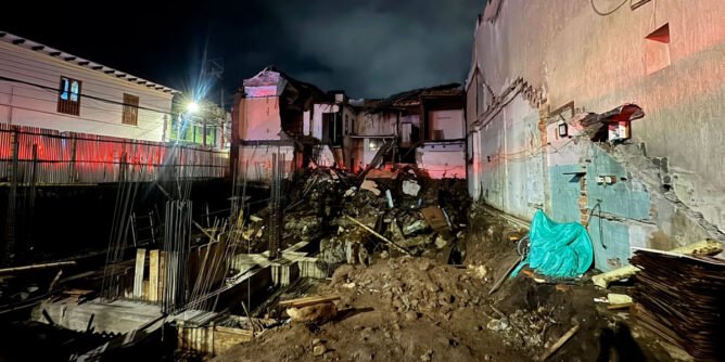 Colapso de una vivienda en el barrio Obrero de Pasto