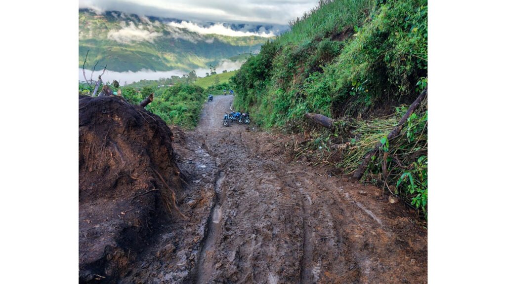 Derrumbe en la vía a San Bernardo, Sandoná