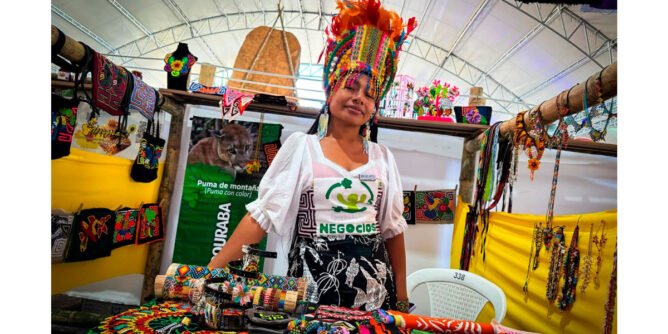 Emprendedora en Bioexpo en Pasto