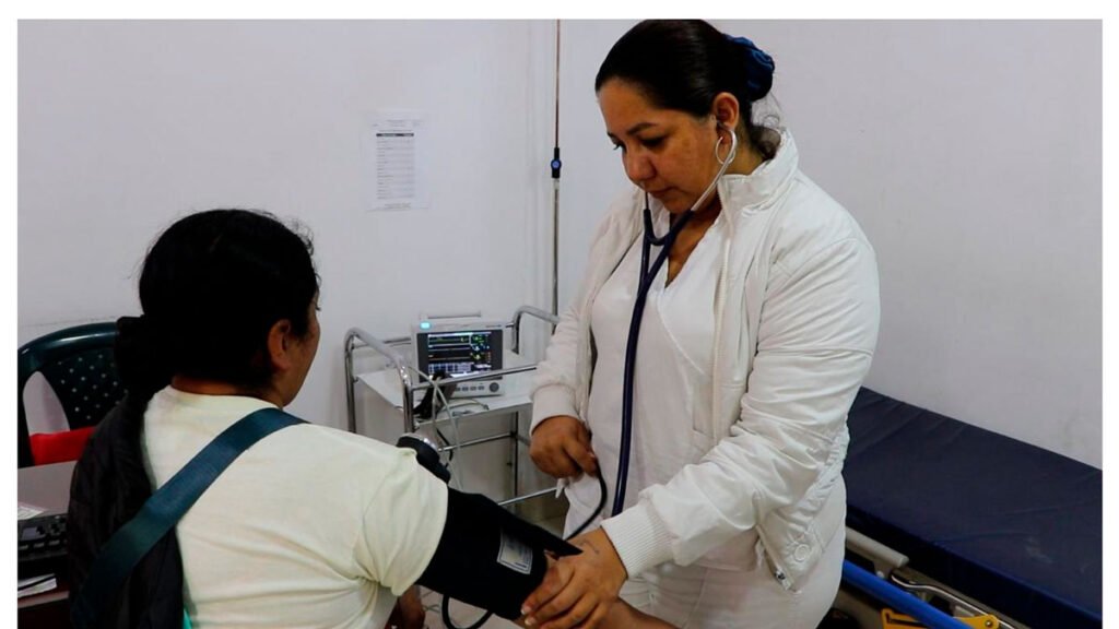 Enfermera y paciente