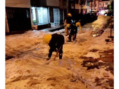 Lluvia con granizo en Ipiales