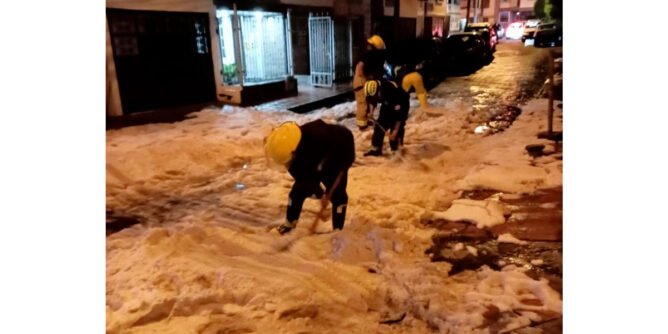 Lluvia con granizo en Ipiales