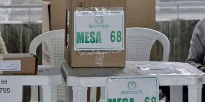 Mesas de votación