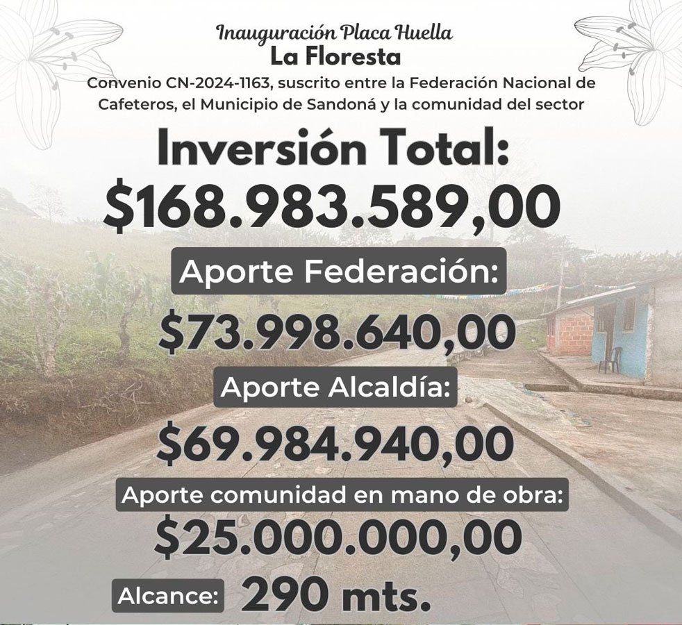 Placa huella La Floresta