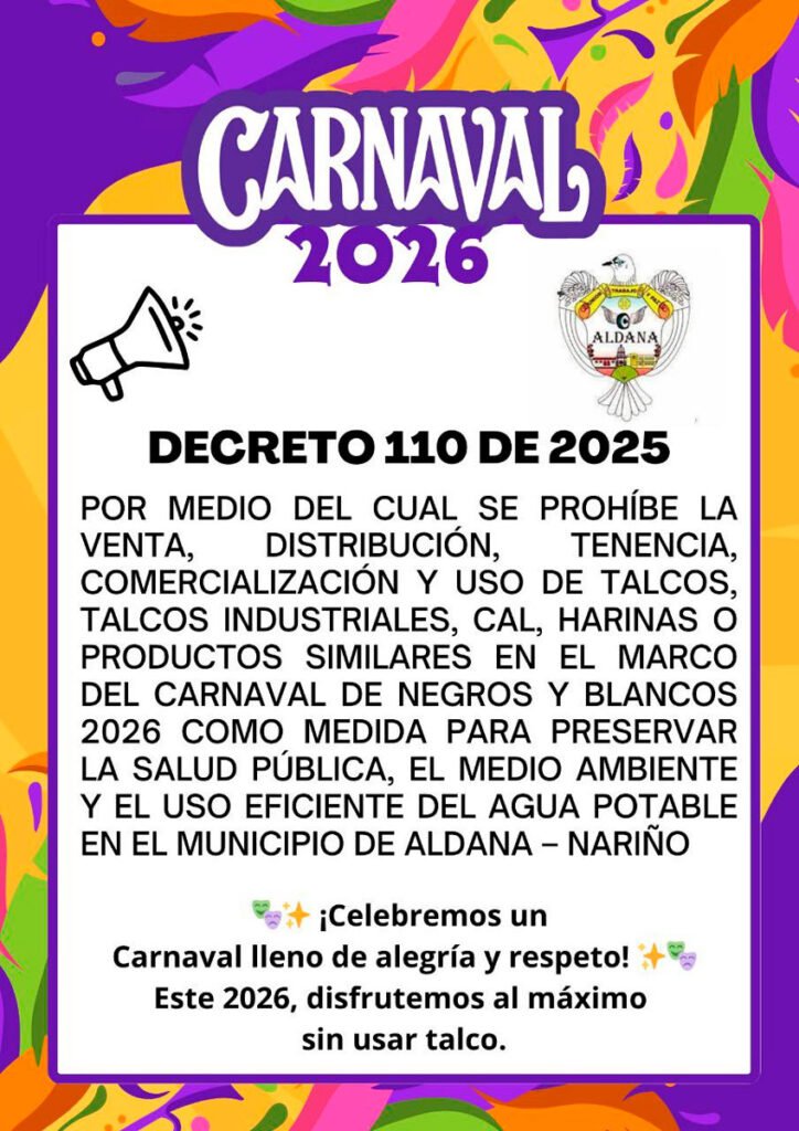 Prohibición del talco en el carnaval de Aldana