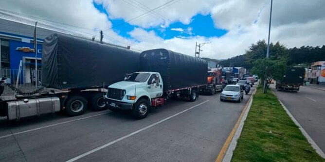 Protestas de camioneros en Pasto