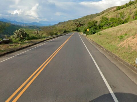 Vía Panamericana entre Remolino y Mojarras